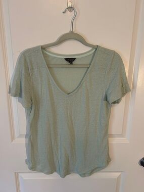 The Limited Sage Green V-Neck Short Sleeve Tee